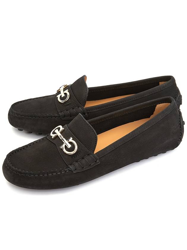 Gancini Driving Shoes Black - SALVATORE FERRAGAMO - BALAAN 2