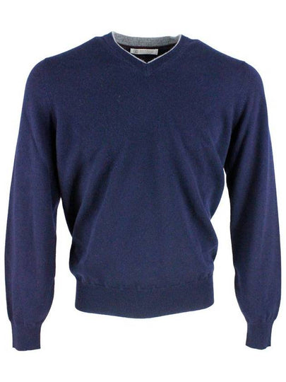 V-neck sweater M2200162 CW425 NAVY B0170475208 - BRUNELLO CUCINELLI - BALAAN 2