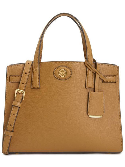 Robinson Pebbled Tote Bag Brown - TORY BURCH - BALAAN 2