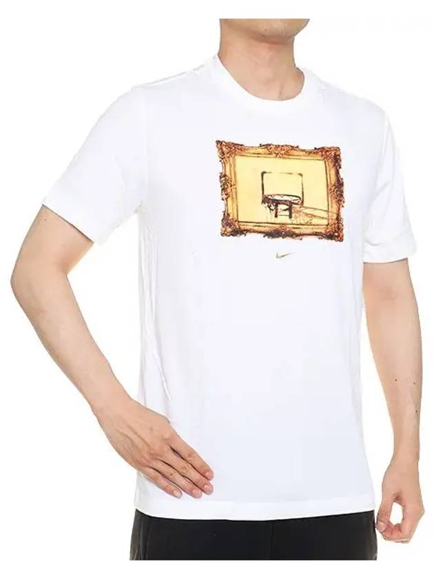 Basketball Short Sleeve T-Shirt White - NIKE - BALAAN 2