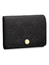 Monogram Embossed Leather Business Card Wallet Black - LOUIS VUITTON - BALAAN 4