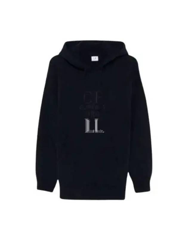 Lambswool GRS Boxy Hoodie Black - CP COMPANY - BALAAN 2