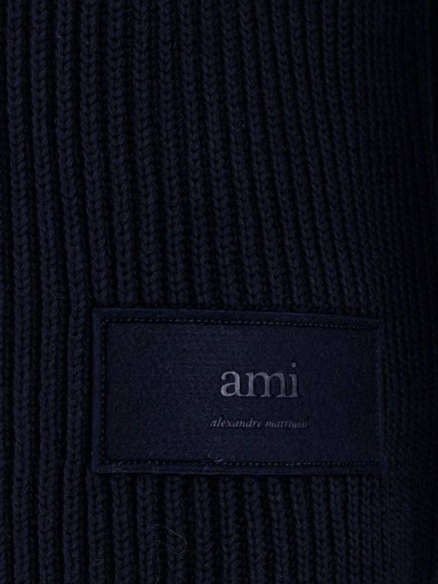 Logo Patch Basic Knit Top Navy - AMI - BALAAN 6