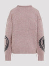 Heart Print Wool Blend Knit Top Faded Pink - ACNE STUDIOS - BALAAN 3