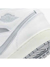 Air Jordan 1 Mid High Top Sneakers White Stealth - NIKE - BALAAN 8