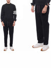 Gavardine Straight Pants Night Blue - MONCLER - BALAAN 3