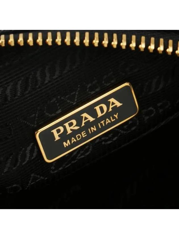 Triangle Saffiano Leather Shoulder Bag Black - PRADA - BALAAN 7