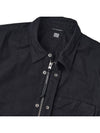 Gabardine Utility Long Sleeve Shirt Black - CP COMPANY - BALAAN 11