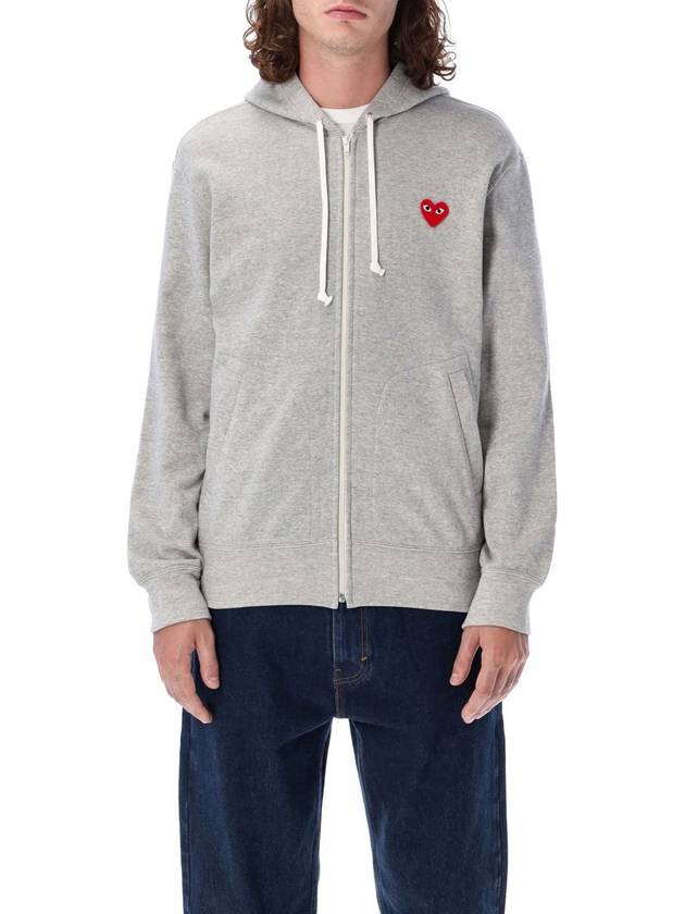 Comme Des Garçons Play Red Heart Zipped Hoodie - COMME DES GARCONS PLAY - BALAAN 4