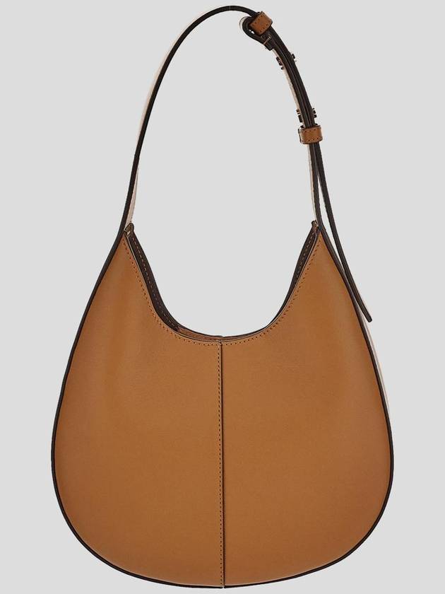 DI Logo Debossed Shoulder Bag Brown - TOD'S - BALAAN 4