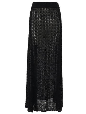 see through knit skirt - GANNI - BALAAN 1