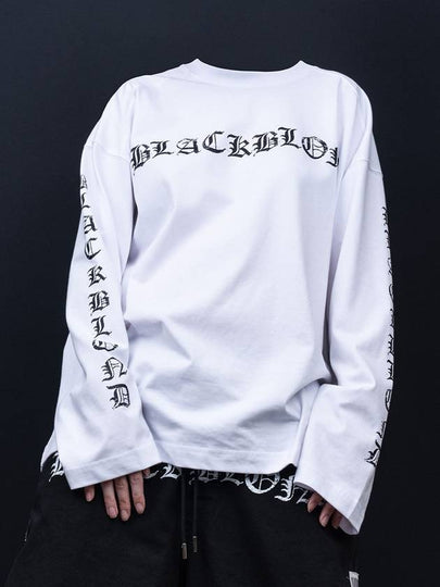 Crushed Faith Pigment Long Sleeve T-Shirt White - BLACKBLOND - BALAAN 2