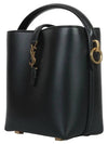 Le 37 Signature Logo Shiny Leather Small Bucket Bag Black - SAINT LAURENT - BALAAN 4