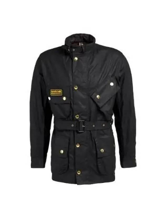 Men's International Original Wax Belt Jacket Black - BARBOUR - BALAAN 2