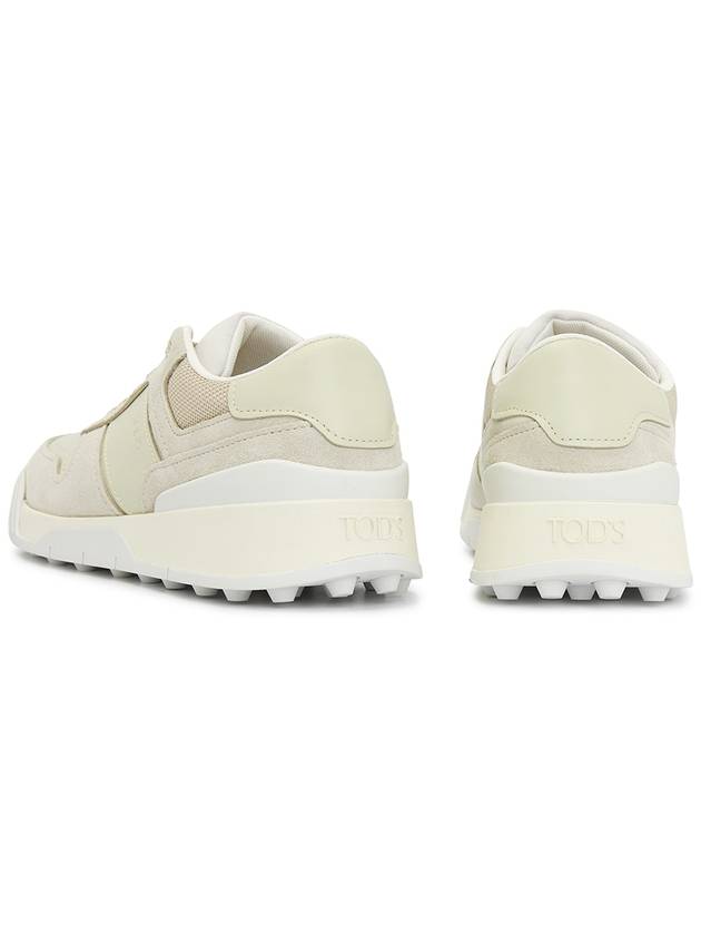 Suede Smooth Leather Low Top Sneakers White - TOD'S - BALAAN 7