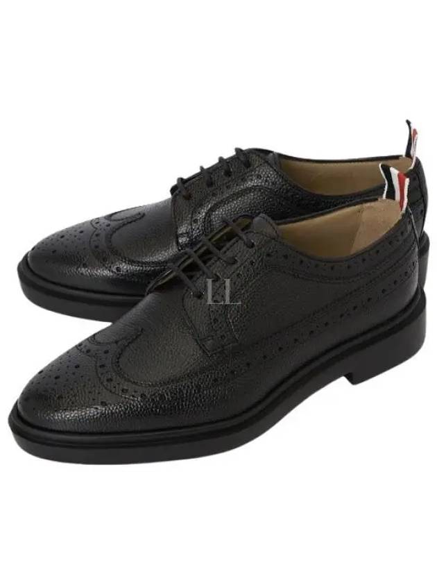 Women's Long Wing Brogue Loafers Black - THOM BROWNE - BALAAN 2