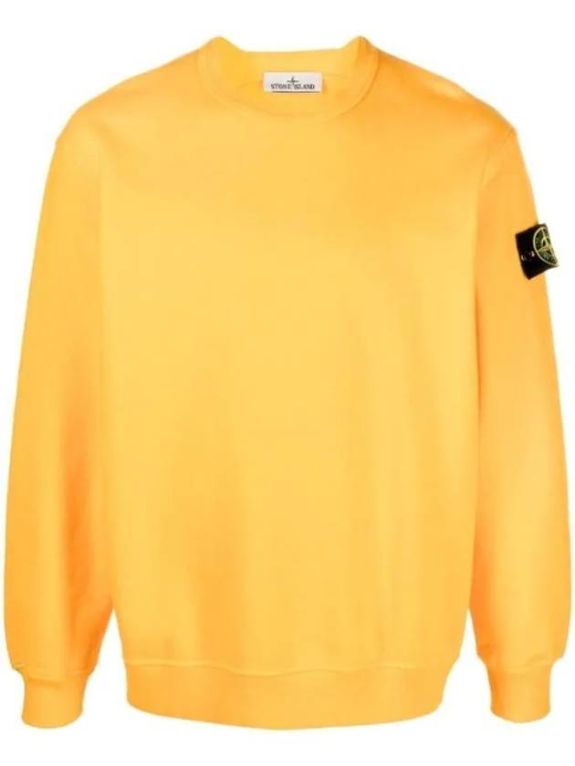 Waffen Patch Crew Neck Sweatshirt Yellow - STONE ISLAND - BALAAN 1