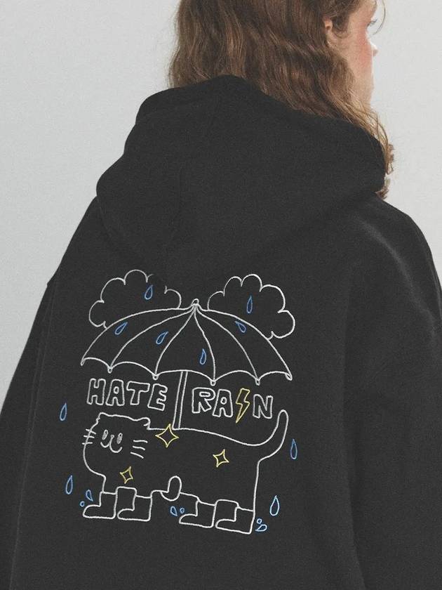 HATE RAIN embroidered hoodie black - CPGN STUDIO - BALAAN 2