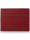 Men's Double Gancini Decorative Card Wallet 66 A302 NERO RED 0698914 - SALVATORE FERRAGAMO - BALAAN 3