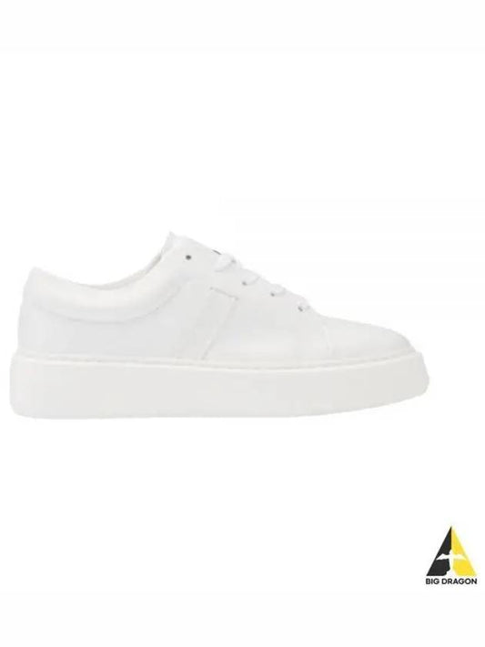 Logo Leather Low-Top Sneakers White - GANNI - BALAAN 2