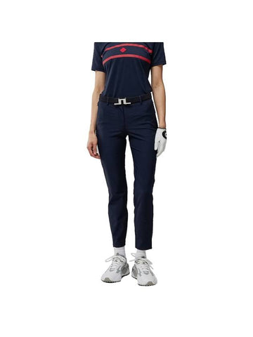 PIA Mid Waist Straight Pants Navy - J.LINDEBERG - BALAAN 1