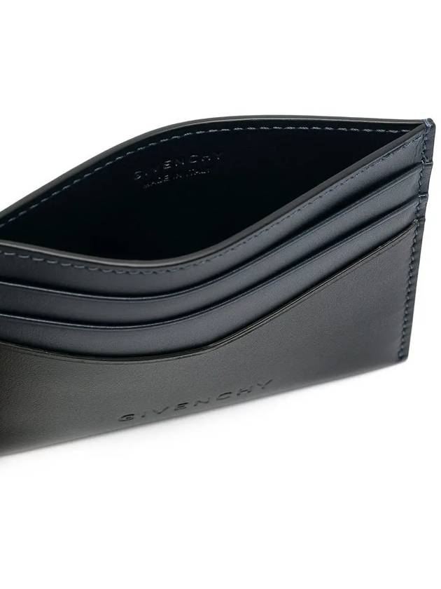 engraved logo two-tone card wallet black navy - GIVENCHY - BALAAN.