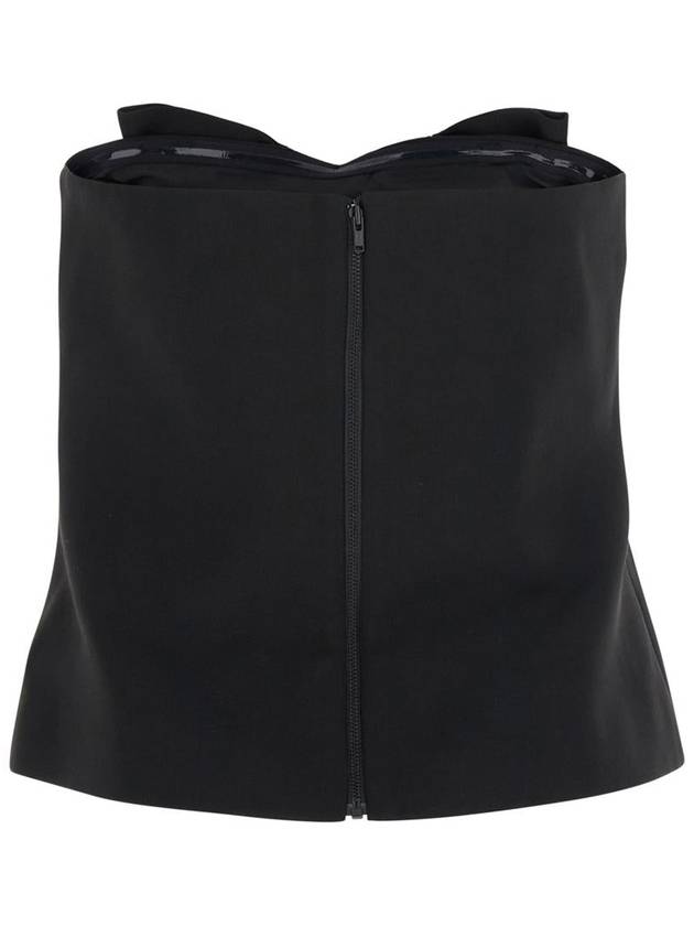 Black Crepe Bandeau Top - SELF PORTRAIT - BALAAN 2