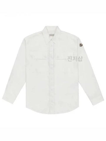 Logo patch shirt white 2F00008 33013803 1038296 - MONCLER - BALAAN 1