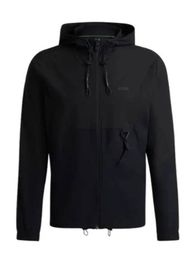 Quick Dry Performance Regular Fit Zip-Up Hoodie Black - HUGO BOSS - BALAAN 2