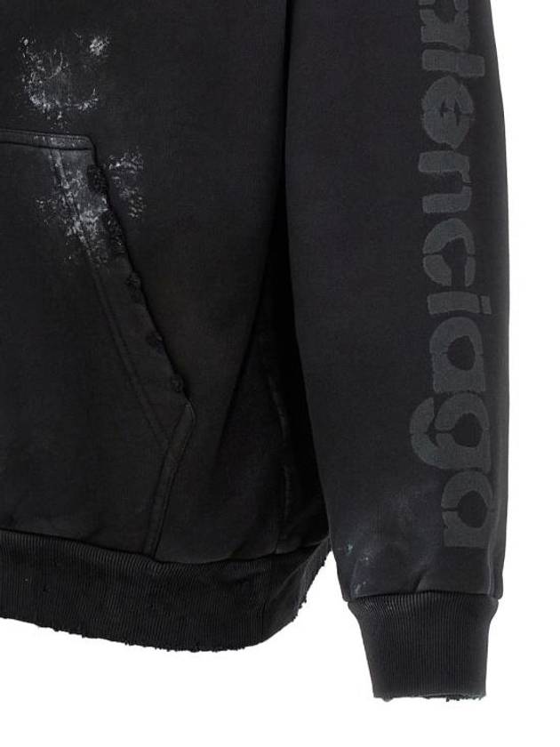 Logo Print Hoodie Black - BALENCIAGA - BALAAN 6