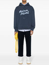 Handwriting Oversized Hoodie Navy - MAISON KITSUNE - BALAAN 3