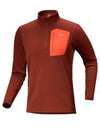 Raw Heavyweight Zip Neck Long Sleeve T-Shirt Orange - ARC'TERYX - BALAAN 1