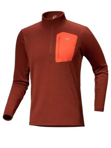 Rho Heavyweight Zip Neck Long Sleeve T-Shirt Orange - ARC'TERYX - BALAAN 1