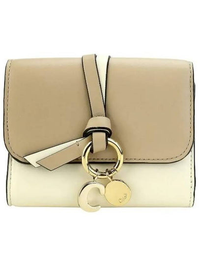 Alphabet Logo Half Wallet Beige Ivory - CHLOE - BALAAN 2