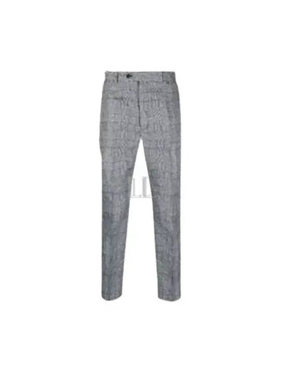 Wavy Check Suit Slacks Grey - KENZO - BALAAN 2