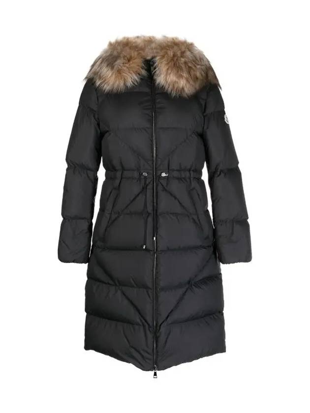 Busard Long Hooded Fur Down Padding Black - MONCLER - BALAAN 3