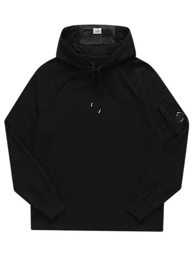 Light Fleece Hoodie Black - CP COMPANY - BALAAN 3