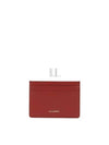 Logo Print Leather Card Wallet Red - JIL SANDER - BALAAN 2