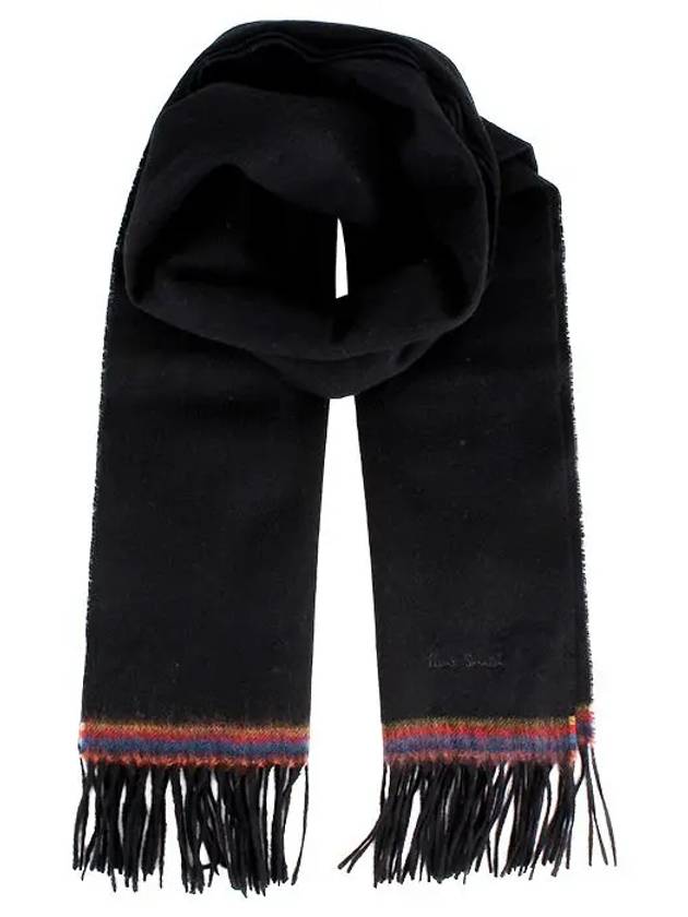 Signature Stripe Muffler Black - PAUL SMITH - BALAAN 9