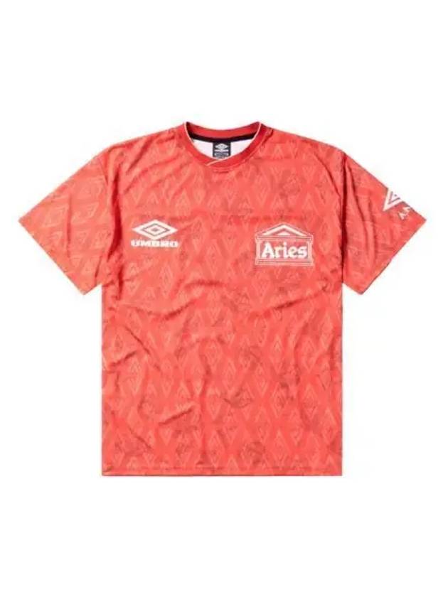 Umbro Aries Rose Short Sleeve Football Jersey Red - ARIES - BALAAN 1