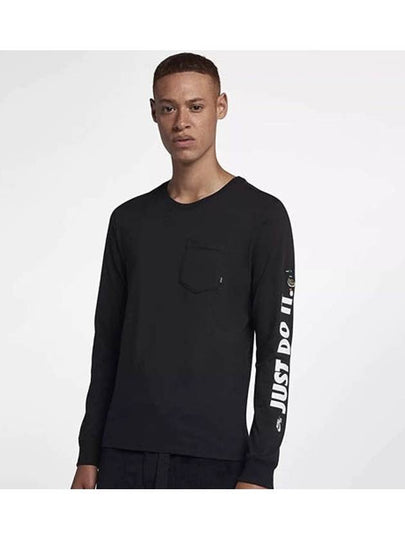 SB Pocket Just Do It Long Sleeve T-Shirt Black - NIKE - BALAAN 2