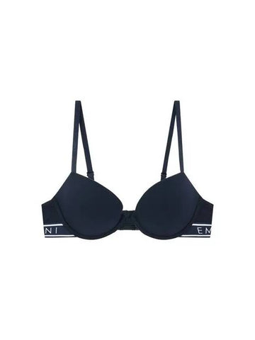 UNDERWEAR Women s Logo Banded Cotton Push Up Bra Marine - EMPORIO ARMANI - BALAAN 1