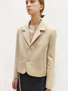 Pearl Crop Beige Jacket Pearl Crop Beige JK - DAMAGE MNEMONIC - BALAAN 2