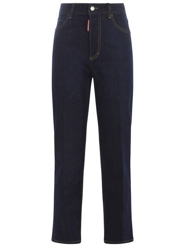 Women's 5 Pocket Crop Jeans Navy - DSQUARED2 - BALAAN 2