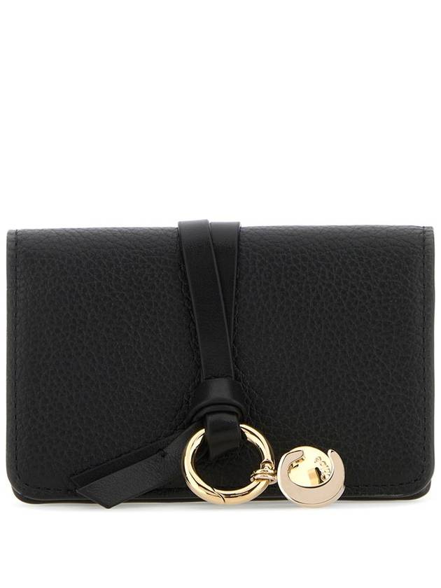 Alphabet Leather Flap Card Wallet Black - CHLOE - BALAAN 2