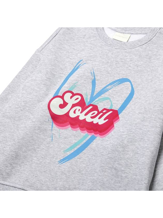 Brushed Options Soleil Patinted Heart Sweat Shirts MELANGE GRAY - LE SOLEIL MATINEE - BALAAN 3