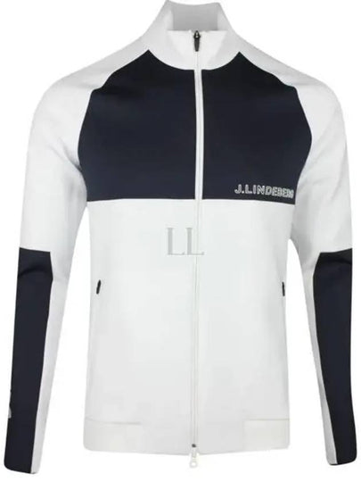 Logo Print Mid Layer Zip-Up Jacket White - J.LINDEBERG - BALAAN 2