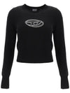 M Aretha Logo Sweater Black - DIESEL - BALAAN.
