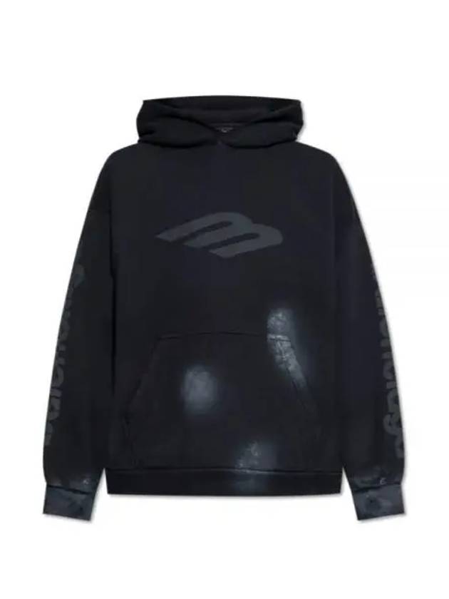 Logo Print Hoodie Black - BALENCIAGA - BALAAN 2