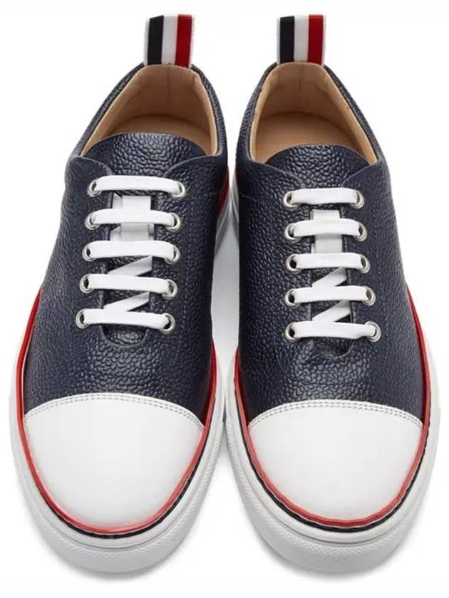 Toe Cap Trainer Low Top Sneakers Navy - THOM BROWNE - BALAAN 6